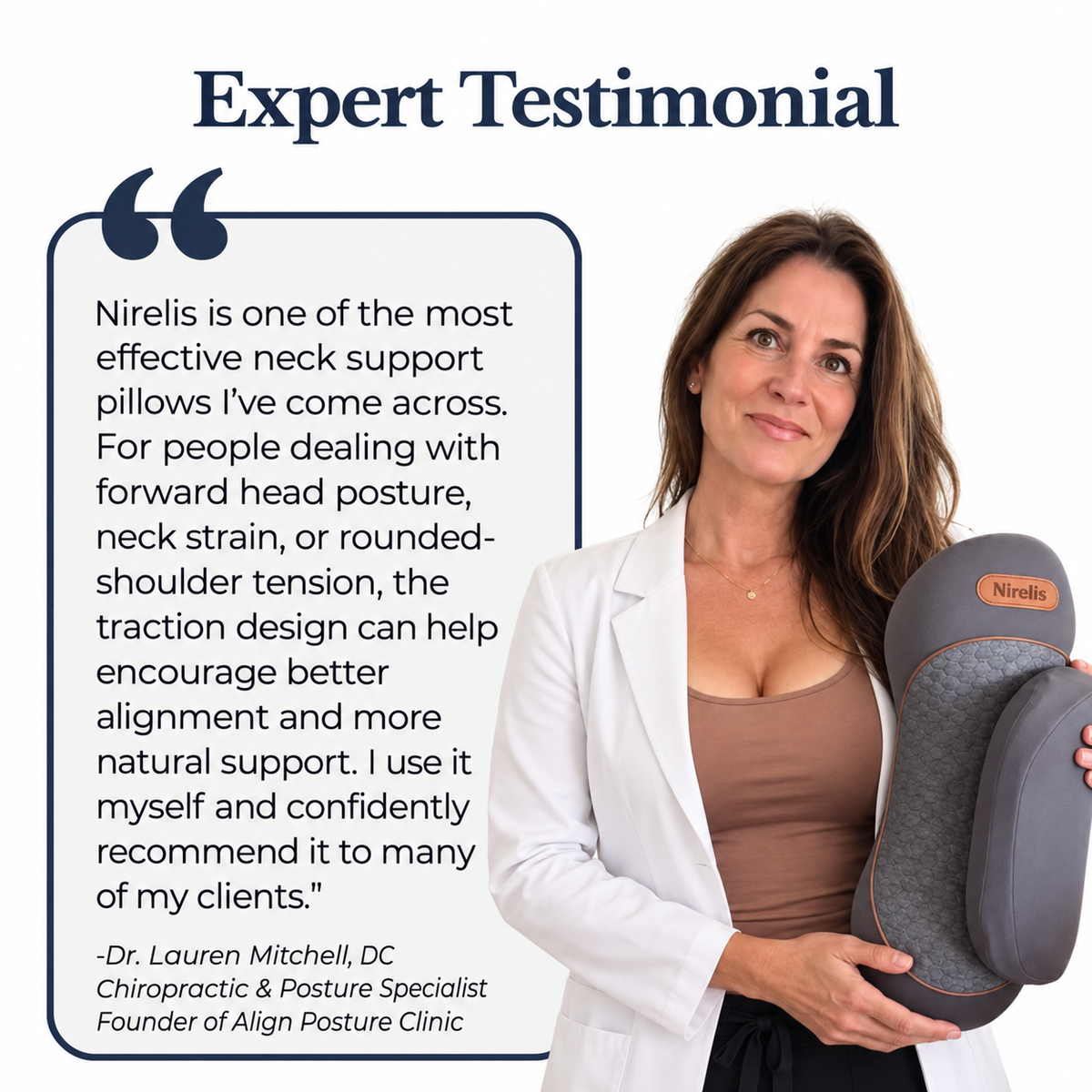 NeckLift - Cordless Heated Massage Pillow