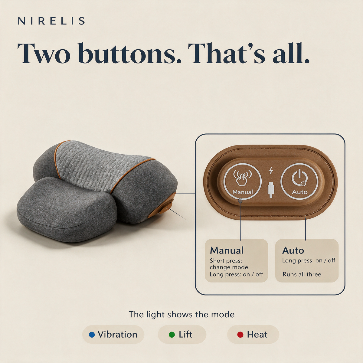 NeckLift - Cordless Heated Massage Pillow